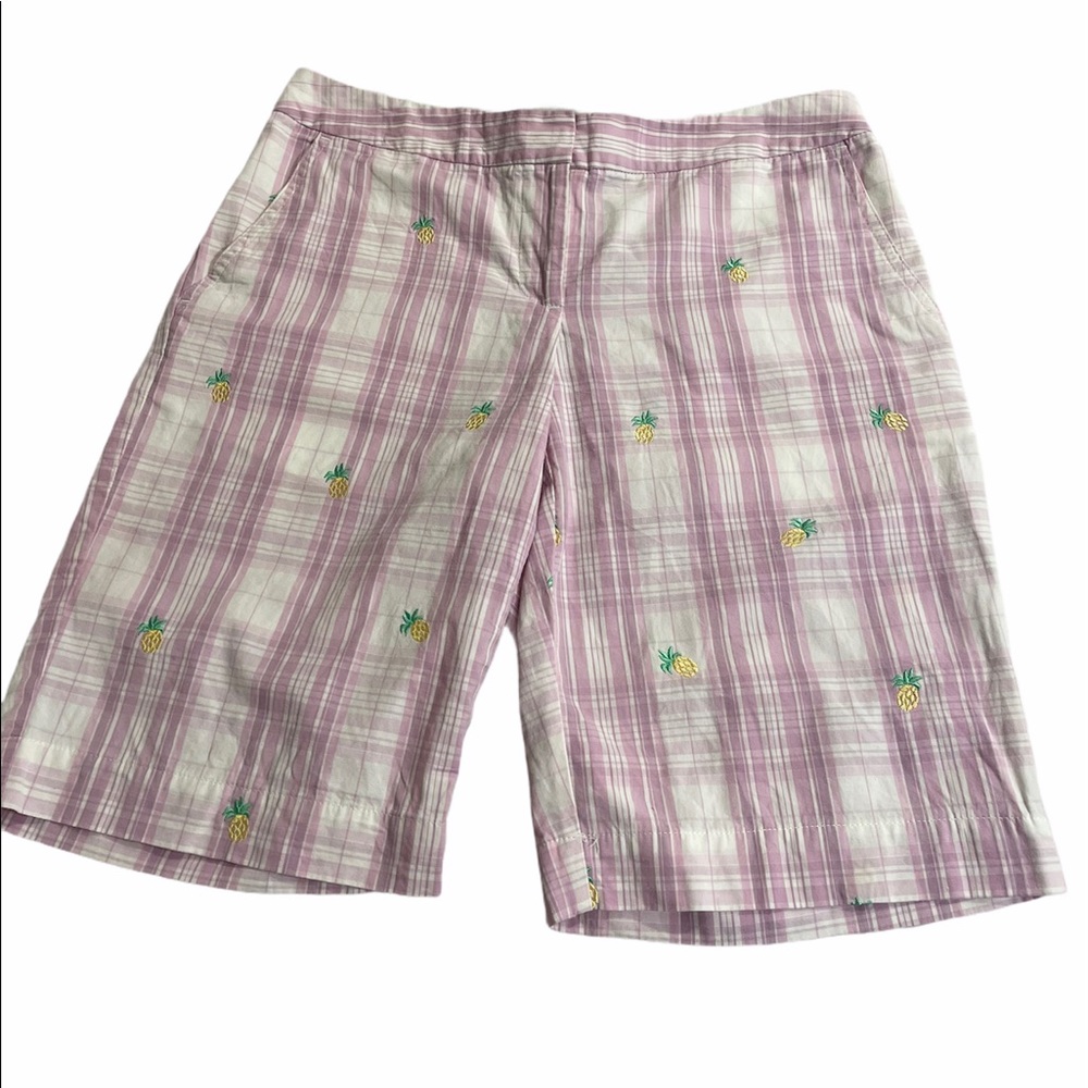 Size 2 Izod shorts pineapples purple and white